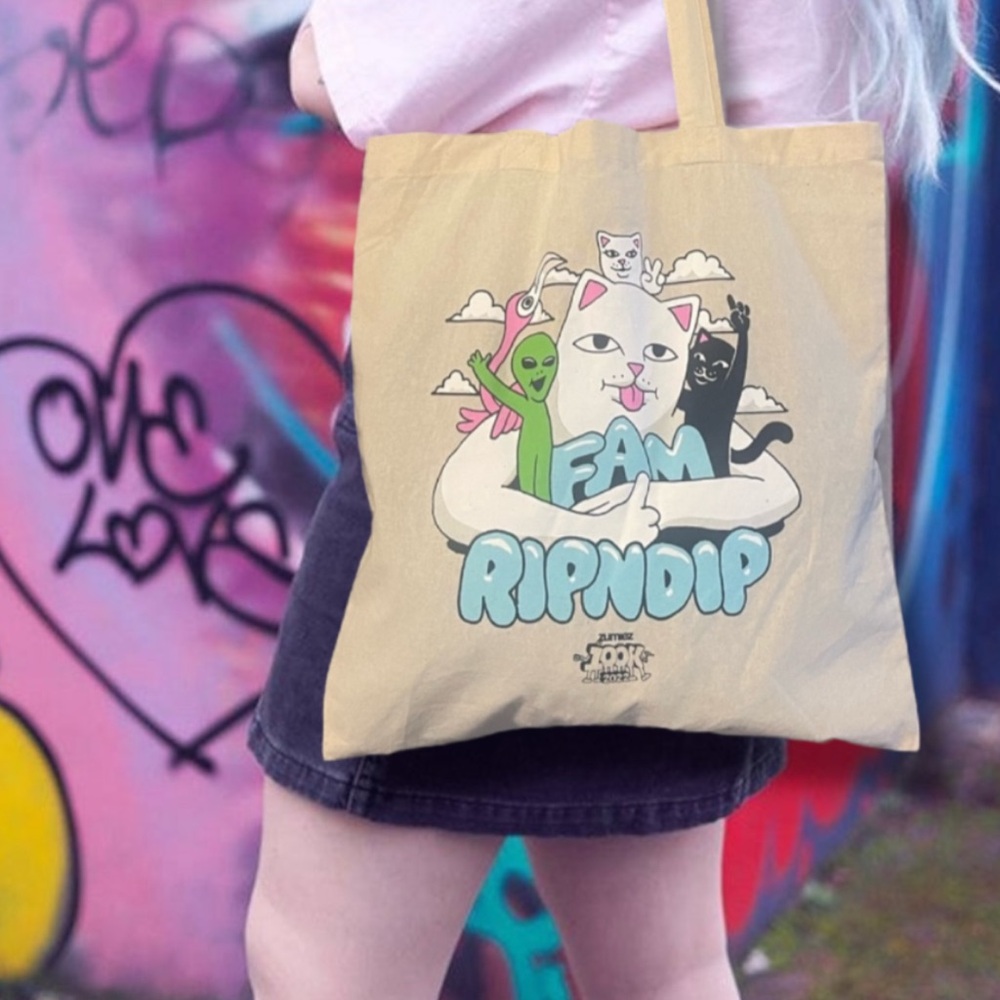 Ripndip + Zumiez 100K 2022 Limited Edition Graphic Tote Bag